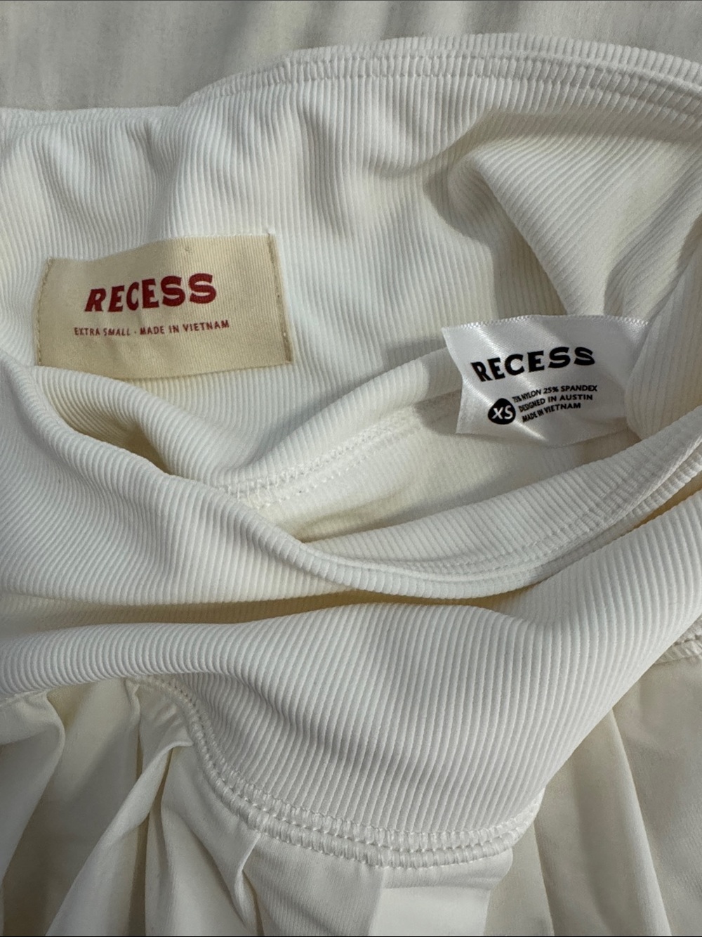 Club Recess Pearson Pickleball Skirt White XS Tennis Golf Pockets - Picture 5 of 5